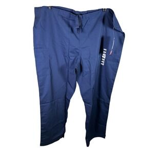Cherokee Uniforms 2XL Scrub Pants Unisex Navy‎ Blue Drawstring Cargo Pockets new